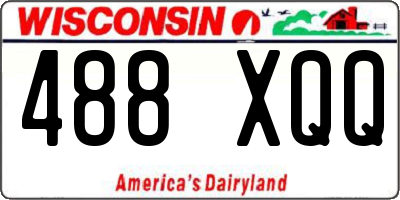 WI license plate 488XQQ