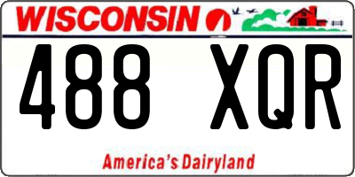 WI license plate 488XQR