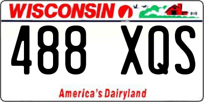 WI license plate 488XQS