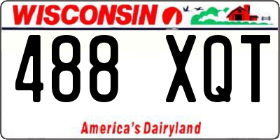 WI license plate 488XQT