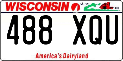 WI license plate 488XQU