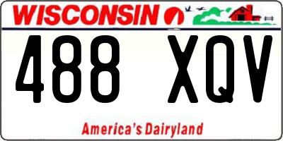 WI license plate 488XQV
