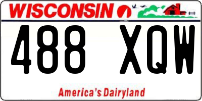WI license plate 488XQW