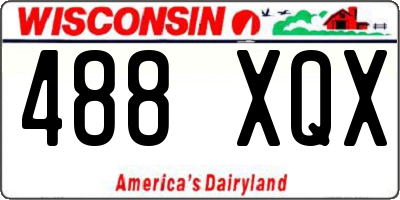 WI license plate 488XQX