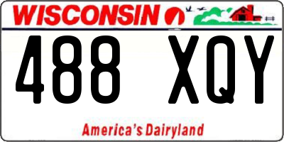WI license plate 488XQY