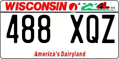 WI license plate 488XQZ