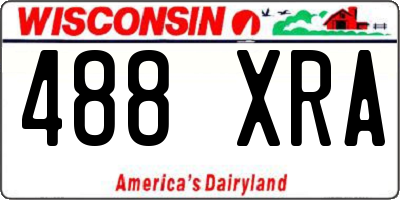 WI license plate 488XRA