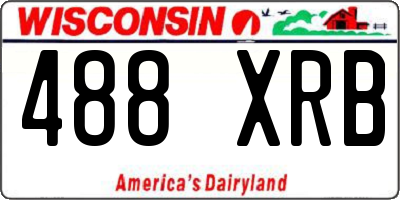 WI license plate 488XRB