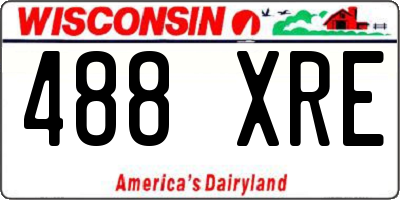 WI license plate 488XRE