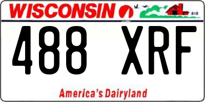 WI license plate 488XRF