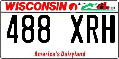 WI license plate 488XRH
