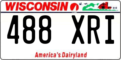 WI license plate 488XRI