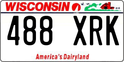 WI license plate 488XRK