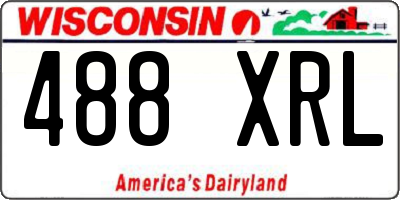 WI license plate 488XRL