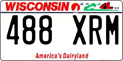 WI license plate 488XRM