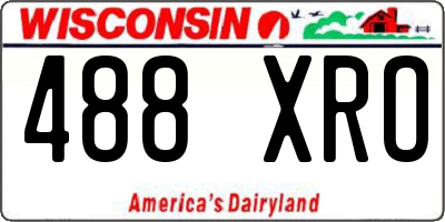 WI license plate 488XRO