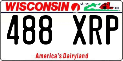 WI license plate 488XRP