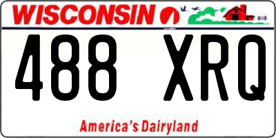 WI license plate 488XRQ