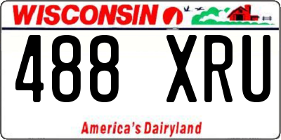 WI license plate 488XRU