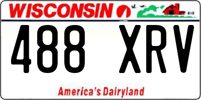 WI license plate 488XRV
