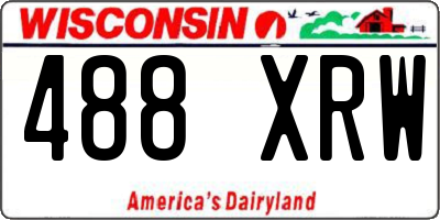 WI license plate 488XRW
