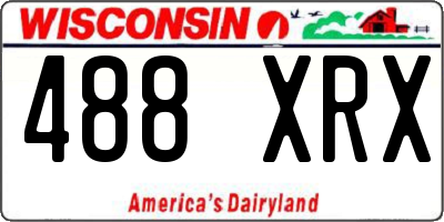 WI license plate 488XRX