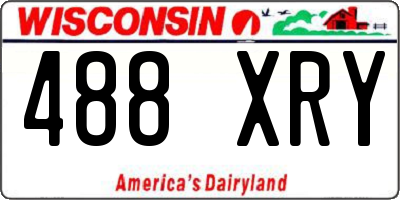 WI license plate 488XRY