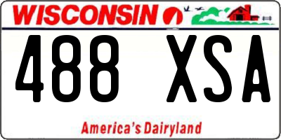 WI license plate 488XSA