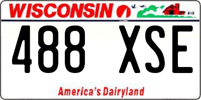 WI license plate 488XSE