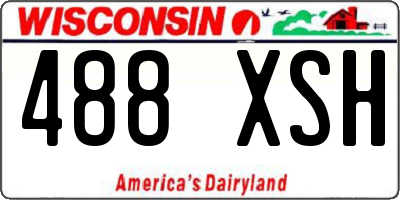 WI license plate 488XSH
