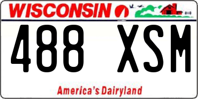 WI license plate 488XSM