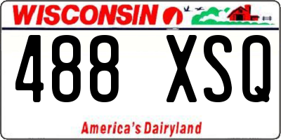 WI license plate 488XSQ