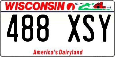 WI license plate 488XSY