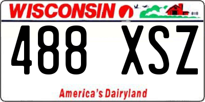 WI license plate 488XSZ