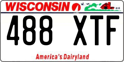 WI license plate 488XTF