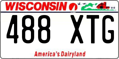 WI license plate 488XTG