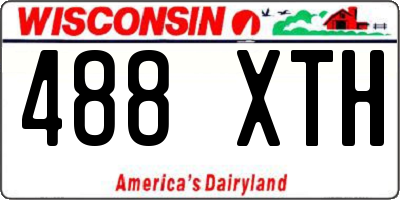 WI license plate 488XTH