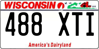 WI license plate 488XTI
