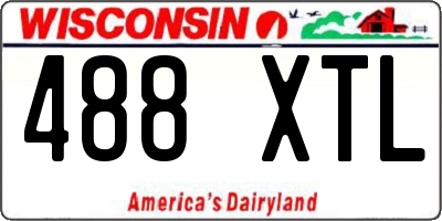 WI license plate 488XTL