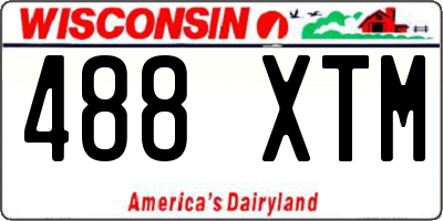 WI license plate 488XTM