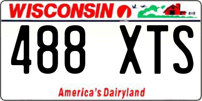 WI license plate 488XTS