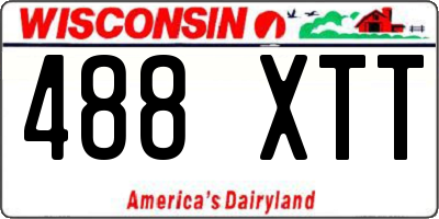 WI license plate 488XTT
