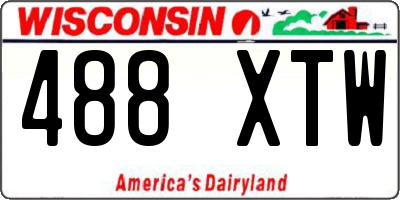 WI license plate 488XTW