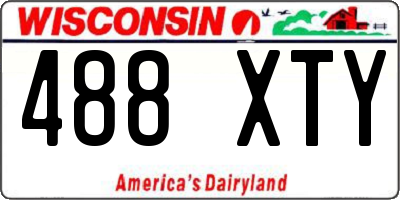 WI license plate 488XTY