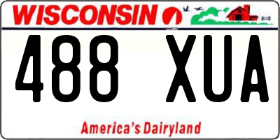 WI license plate 488XUA