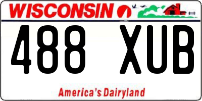 WI license plate 488XUB