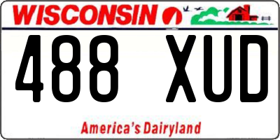 WI license plate 488XUD
