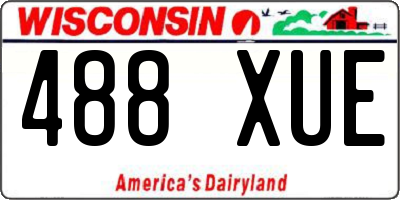 WI license plate 488XUE