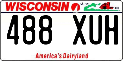 WI license plate 488XUH