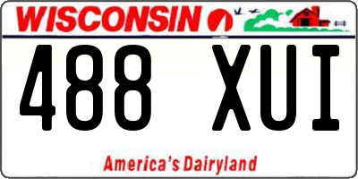 WI license plate 488XUI